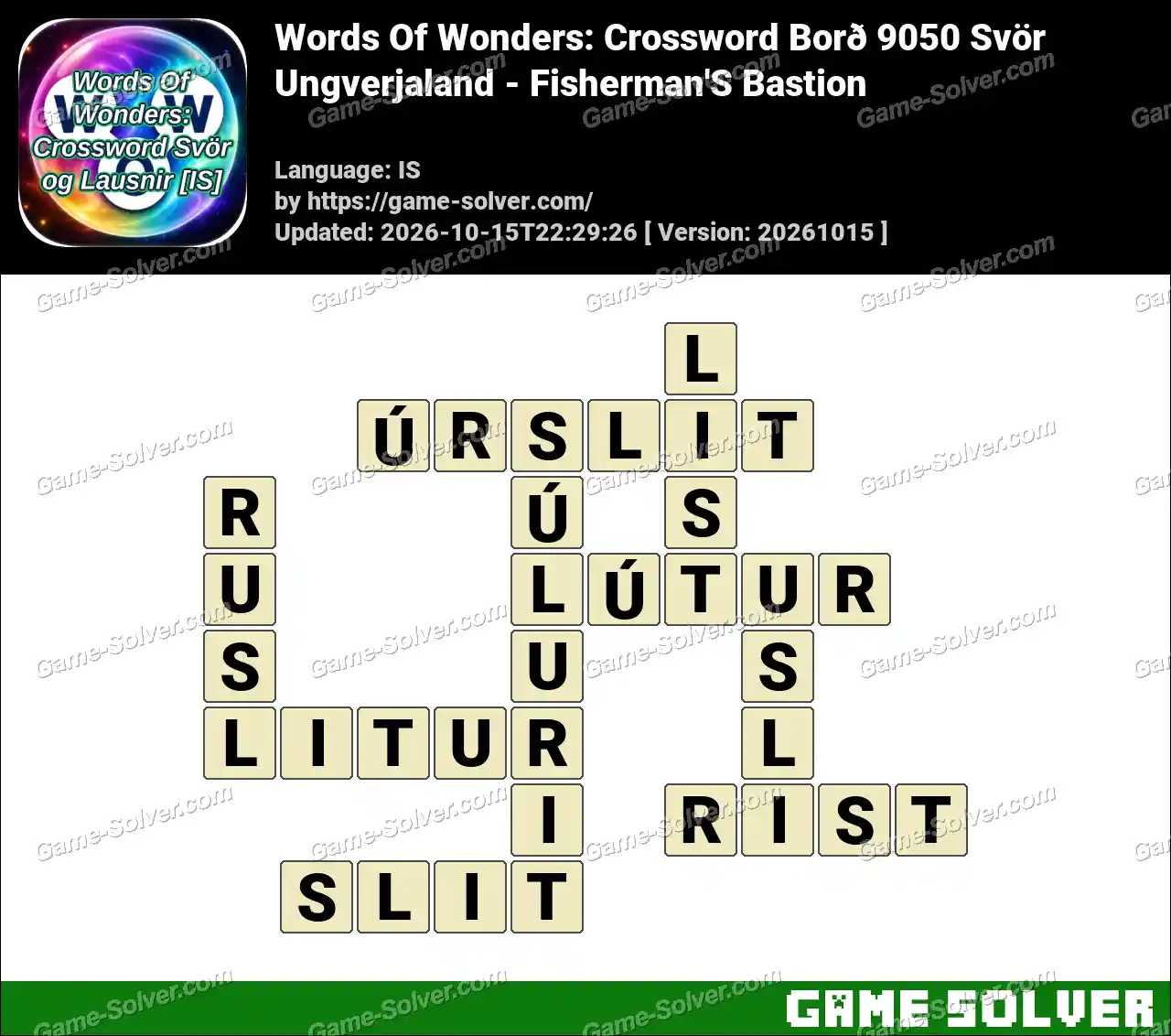 Words Of Wonders: Crossword Borð 9050 Svör – Ungverjaland – Fisherman’S Bastion